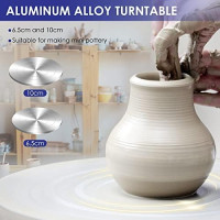 Міні-машина для гончарного кола NantFun 65 см х 10 см з двома поворотними столами знімною формувальною машиною регульованою швидкістю електричним керамічним колом (my-17020)