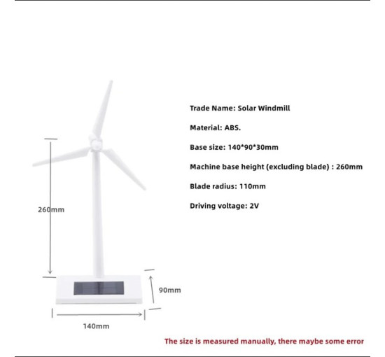 Модель вітряного генератора SV тип 2 на сонячних панелях, настільний Білий (my-18159)