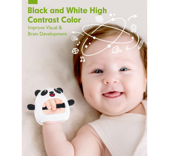Силиконовая детская игрушка для жевания-прорезыватель 0-6 месяцев Hahaland BC001A, зеленый (my-2062)