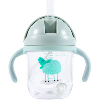 Детская поилка Ben & Boo - непроливайка для малышей от 6 месяцев 220 мл с ручками утяжелённая трубочка (my-17024)