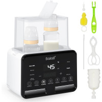 Подогреватель детских бутылочек 9 в 1 SALATI N20 для 2 бутылочек с сенсорным ЖК-экраном с размораживанием, стерилизацией, ночником (my-2040)