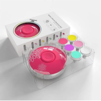 Дитячий триммер для нігтів Manicure Fashion - електрична пилочка для нігтів з 6 шліфувальними головками, рожевий (my-14093)