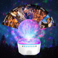 Зоряний нічний проектор з дистанційним керуванням JUZIHAO Star Projector Galaxy Light білий (my-4019)