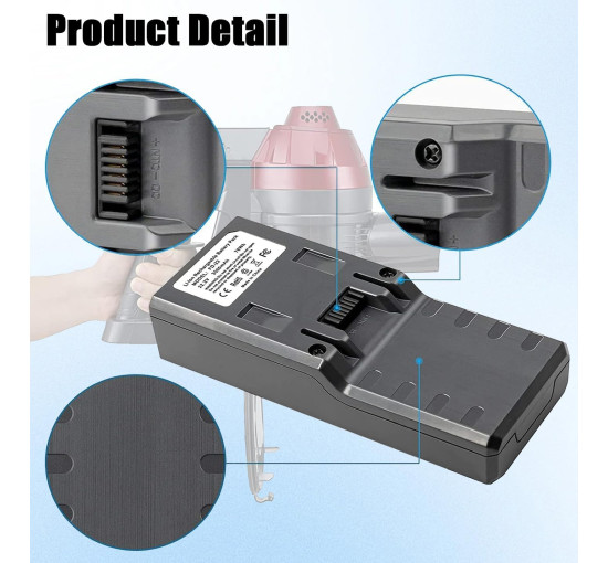 Змінний акумулятор Remate FD22 ємністю 3500 мАг для моделі Hoover 35601729 B001 (my-17176)