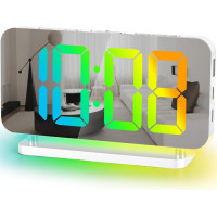 Світлодіодний дзеркальний годинник SZELAM SZ-8853A-WH білий (my-1076)