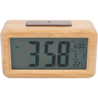 Цифровий настільний годинник-будильник Beavorty Wood зі світлодіодним дисплеєм та датчиком світла (my-2071)