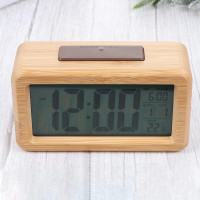 Цифровий настільний годинник-будильник Beavorty Wood зі світлодіодним дисплеєм та датчиком світла (my-2071)