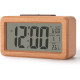 Цифровий настільний годинник з повтором, датою, температурою Virklyee коричневий (my-1106)