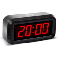 Цифровий будильник на батарейці зі світлодіодним індикатором для спальні Timegyro CRS1B чорний (my-4083)