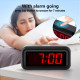 Цифровой будильник на батарейке со светодиодным индикатором для спальни Timegyro CRS1B черный (my-4083)