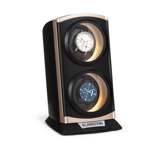 Заводчик годинника Klarstein St. Gallen Premium 10040248 ротомат вітрина для автопідзаводу 2 годинників 4 швидкості металік (my-5084)