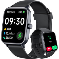 Умные часы для мужчин Gydom BK19 1.8-дюймовые с монитором SpO2/пульса/сна/стресса, счетчиком калорий/шагов/расстояния, более 100 спортивных режимов (my-9076)