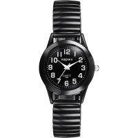 Годинник JewelryWe Watch для чоловіків і жінок, ультратонкі, легко читаються, з еластичним ремінцем, чорні (my-15231)