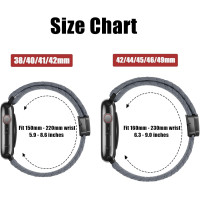 Эластичный плетеный ремешек с магнитной застежкой HITZEE совместим с Apple Watch (38/40/41/42 мм, Space Grey) (my-15285)