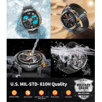 Чоловічий смарт-годинник LIGE DM4 з GPS світлодіодним ліхтариком 143-дюймовим HD AMOLED-дисплеєм з акумулятором 530 мА·год (my-17134)