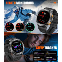 Мужские смарт-часы LIGE DM4 с GPS светодиодным фонариком 143-дюймовым HD AMOLED-дисплеем с аккумулятором 530 мА·ч (my-17134)