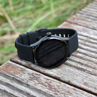 Силіконовий тонкий ремінець для годинника з функцією швидкого зняття BISONSTRAP, 22 мм, чорний (my-15286)