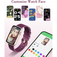 Тонкий жіночий фітнес-годинник SHANG WING L2 фітнес-трекер з пульсометром датчиком рівня кисню в крові крокоміром водонепроникний фіолетовий (my-17103)