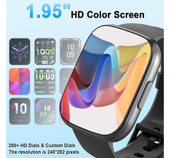 Смарт-часы Cillso T80 1.96-дюймовые для звонков 110 спортивных режимов Smart Watch (my-18053)