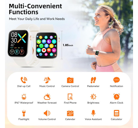 Умные часы Hwagol G28 на Android и iOS с 1.85 дюймовым фитнес-трекером (my-18052)