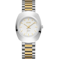 Аналоговые кварцевые часы CIVO из нержавеющей стали, унисекс, золото-серебро (my-15251)