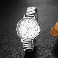 Годинник жіночий Silverora з еластичним великим циферблатом: прозорий, легко читаний, аналоговий наручний кварцовий годинник (my-15240)