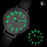 Годинник жіночий Silverora з еластичним великим циферблатом: прозорий, легко читаний, аналоговий наручний кварцовий годинник (my-15240)