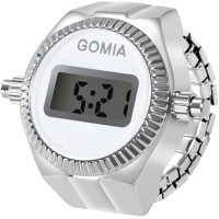 Женские цифровые часы из нержавеющей стали JewelryWe, круглые с календарем, секундомером и черным циферблатом (my-15241)