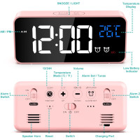 Будильник CHEREEKI 8808, цифровые часы с индикацией температуры (my-3100)