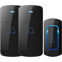 Беспроводной дверной звонок NOVETE D-3C 52 мелодии, 5 уровней громкости черный (my-9052)