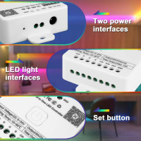 Bluetooth LED контролер, 4 зони 2.4GHz RF пульт дистанційного керування та керування через програму RGBZONE SP630E (my-9104)