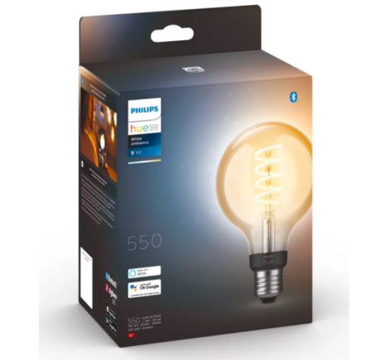 Світлодіодна лампочка Philips Hue E27 G93 Retro (my-4289)