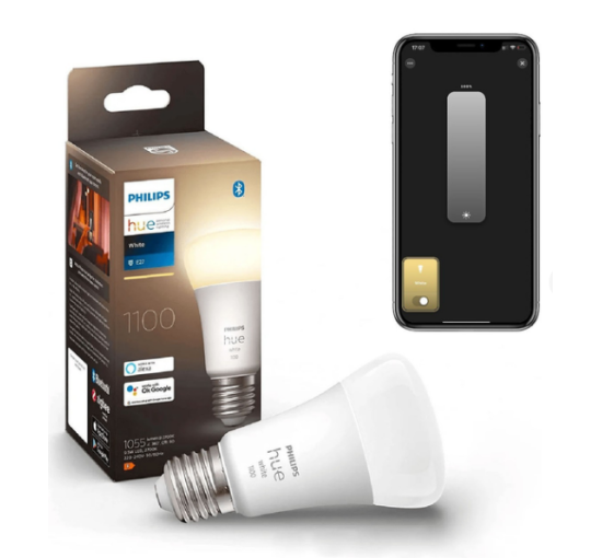 Розумна LED лампочка Philips Hue E27 White 1100лм 75Вт 9.5W, ZigBee, Bluetooth (my-4287)