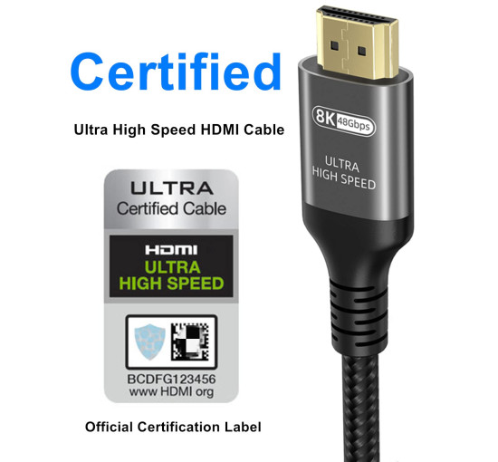 Кабель Ubluker 10K 8K 4K HDMI 2.1, 1 м, Ultra High Speed HDMI, 4K (my-4303)