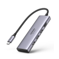 Многофункциональный адаптер HDMI Space Grey USB-хаб UGREEN CM511 6-в-1 USB Type-C на 3xUSB 3.0 (my-4307)