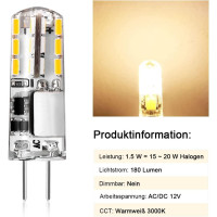 Светодиодные лампы теплого белого цвета Tailcas G4-3014-24LED 3000 К (my-4292)