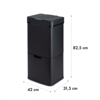 Сенсорний сміттєвий бак сортувальний Klarstein Royal Trash 10035365 на 72 л (my-5113)