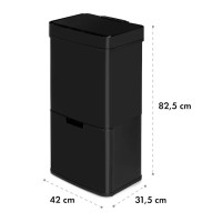 Безконтактний великий чорний бак для сміття Klarstein 10035097 (my-5052)