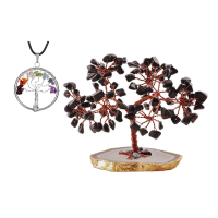 Штучне кристальне грошове дерево із чорного турмаліну NARIBABU, штучні рослини (my-12147)