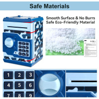 Электронная копилка с паролем Pup Go WF-3001, банкомат, сейф для денег для детей возраста 3+, синий (my-15137)