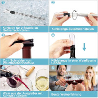 Набір винних аксесуарів преміум-класу 3 в 1 з паличкою для охолодження вина з нержавіючої сталі JOYIT (my-14077)