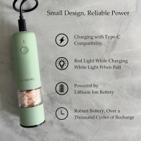 Компактний електричний набір для солі та перцю TLYSXPRO SYMQ бежевий (my-17175)