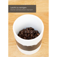 Керамическая большая банка для специй с деревянной крышкой LAMBDA COFFEE, 600 мл, 100% защита от света, с мелом и доской для надписей (my-15263)