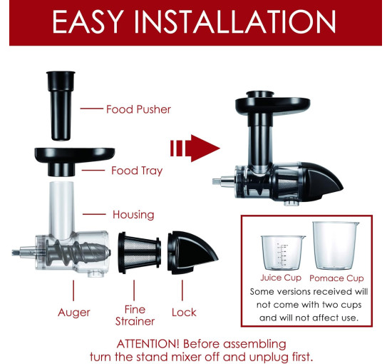 Насадка-соковитискач для міксерів KitchenAid KITOART чорна (my-18067)