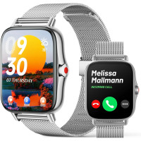 Розумний годинник FMK I18 silver з 1,69-дюймовим сенсорним екраном, IP67, сумісним з Android IOS (my-1055)