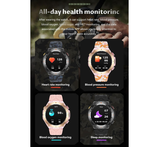 Смарт-годинник для чоловіків водонепроникні сумісний з Android та iOS Findtime FLD93SHSMBK чорний (my-17141)