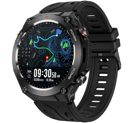 Смарт-годинник для чоловіків водонепроникні сумісний з Android та iOS Findtime FLD93SHSMBK чорний (my-17141)