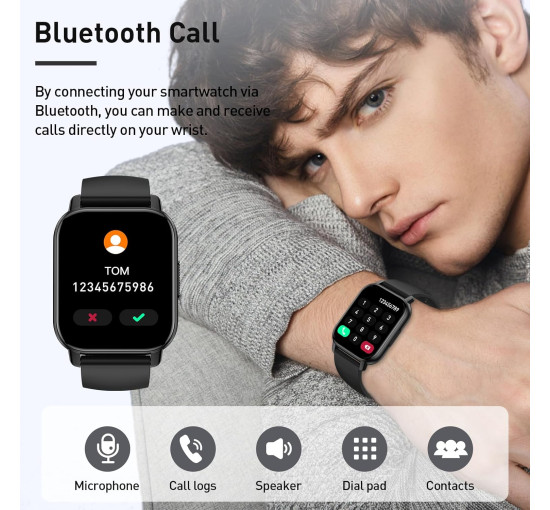 Розумний годинник Cillso Y6 з 1,96-дюймовим AMOLED-дисплеєм Always-on чорний (my-17117)