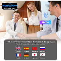 Розовые наушники-переводчики A38 подходят для iOS и Android (my-17109)