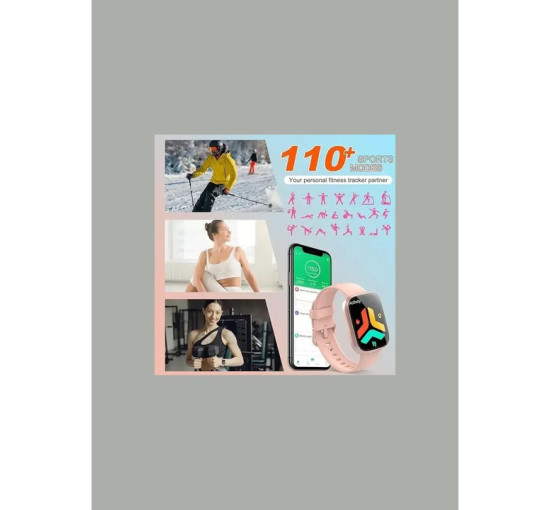 Смарт-часы для женщин Cillso T80 1.95-дюймовые для звонков, 110 спортивных режимов IP68 Smart Watch (my-17111)